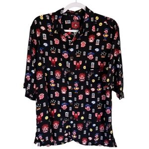 Disney Reyn Spooner Black Wreck It Ralph Men's Aloha Camp Shirt Size M